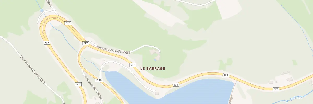 Plan du 5217 Le Barrage à Joux