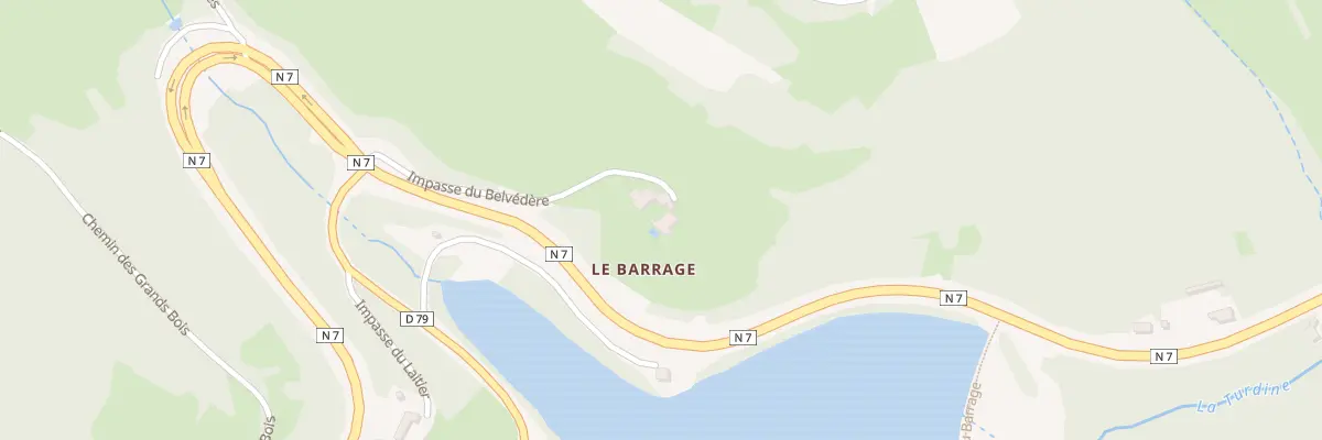 Plan du 5134 Le Barrage à Joux