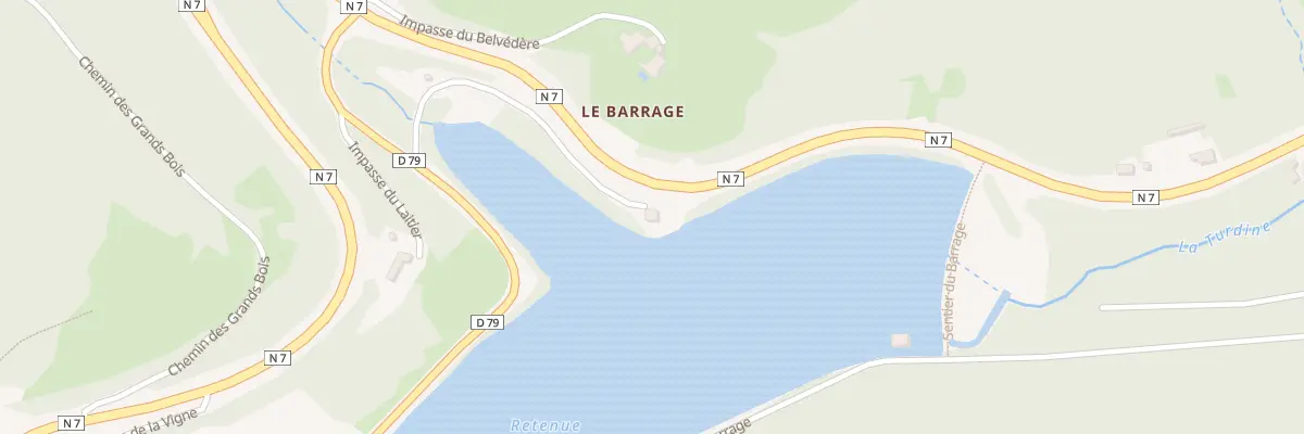 Plan du 5132 Le Barrage à Mornant