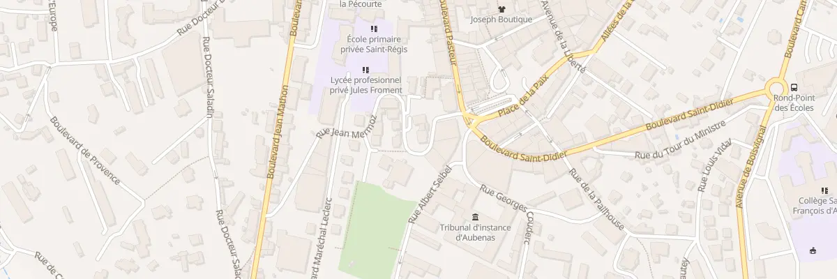 Plan du 12 Rue Jean Mermoz à Aubenas