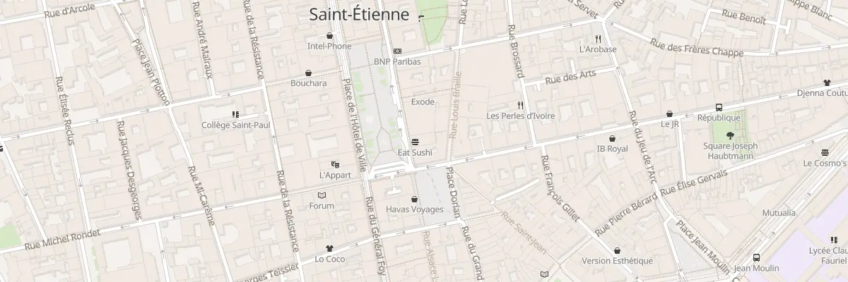 Plan du 11 Pl Hotel de Ville à Saint-Étienne