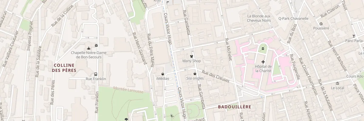 Plan du 19 Crs Victor Hugo à Saint-Étienne