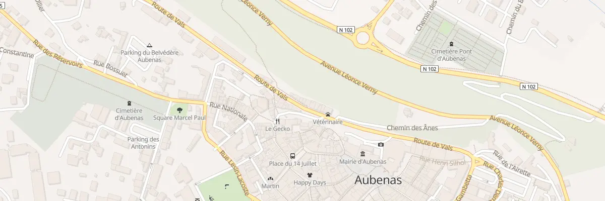 Plan du 20 Rte de Vals à Aubenas