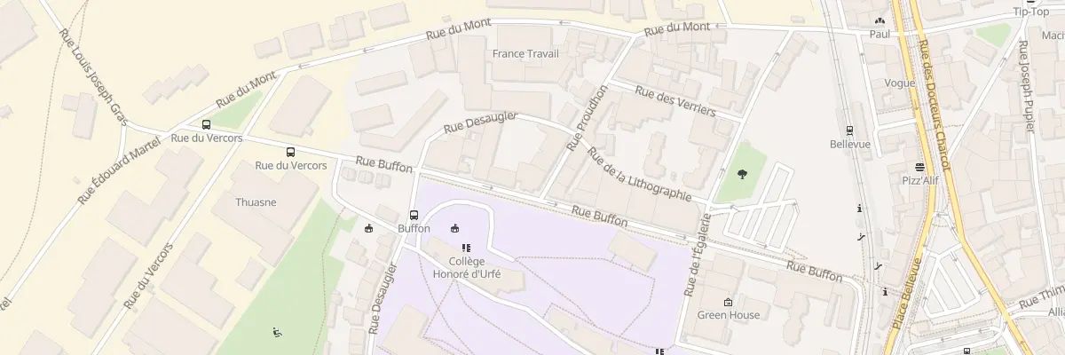 Plan du 12 Rue Buffon à Saint-Étienne