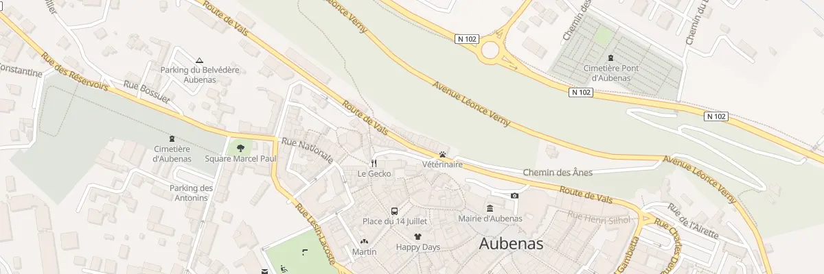 Plan du 18 Rte de Vals à Aubenas