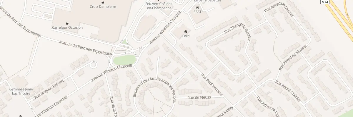 Plan du 75 Av Paul Verlaine à Châlons-en-Champagne