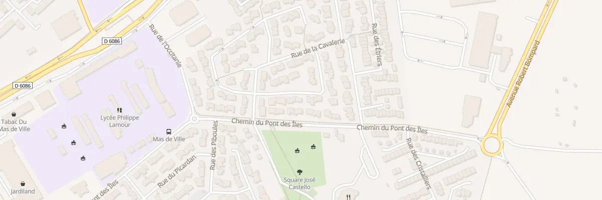 Plan du 68 All des Ecuyers à Nîmes