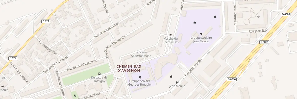 Plan du 1 Av de Lattre de Tassigny à Nîmes