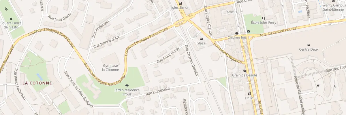 Plan du 3 Rue Marc Bloch à Saint-Étienne