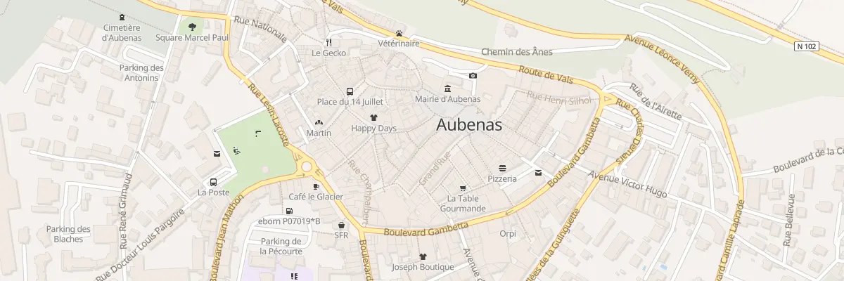Plan du 9006 Rue Délichères à Aubenas
