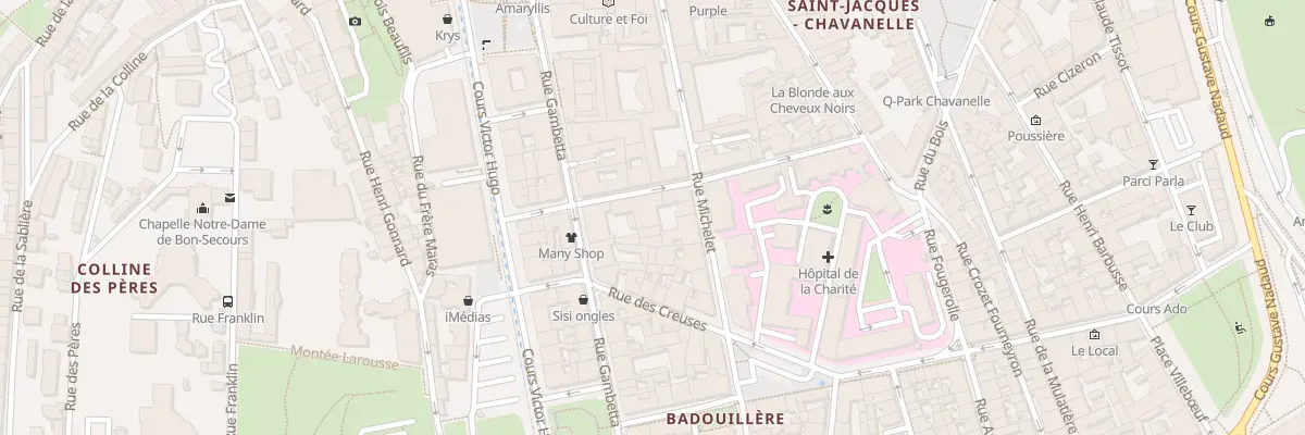 Plan du 2 Rue Mutiles du Travail à Saint-Étienne