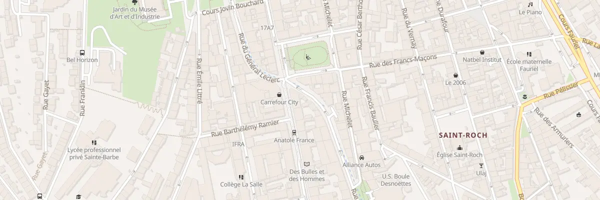 Plan du 1 Rue du Onze Novembre à Saint-Étienne