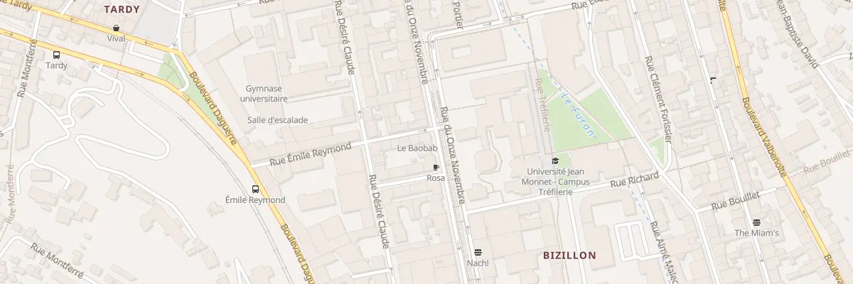 Plan du 50 Rue du Onze Novembre à Saint-Étienne