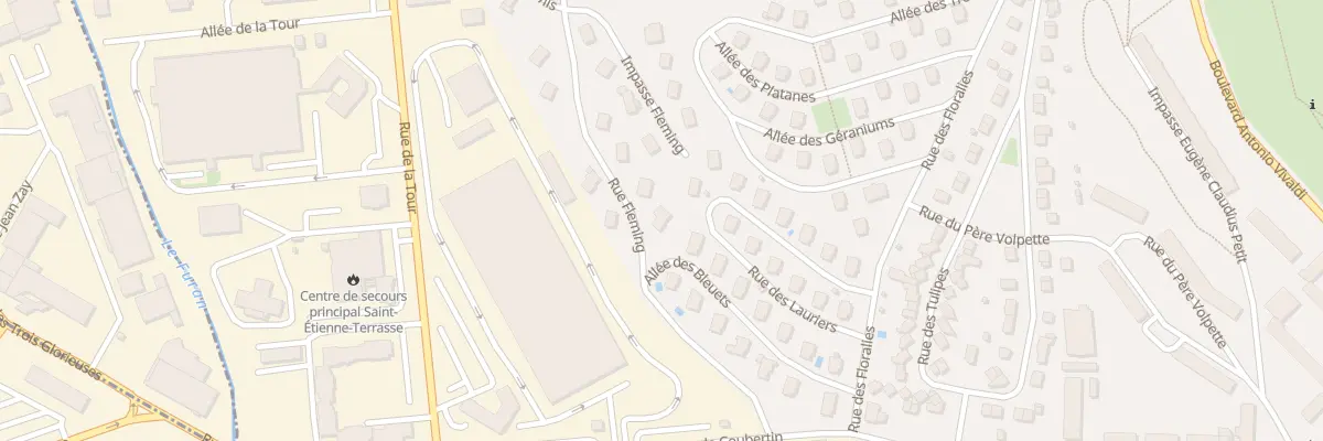 Plan du 12 Rue Fleming à Saint-Étienne