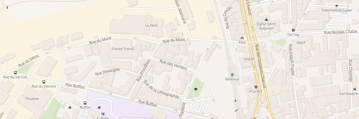 Plan du 7 Rue des Verriers à Saint-Étienne