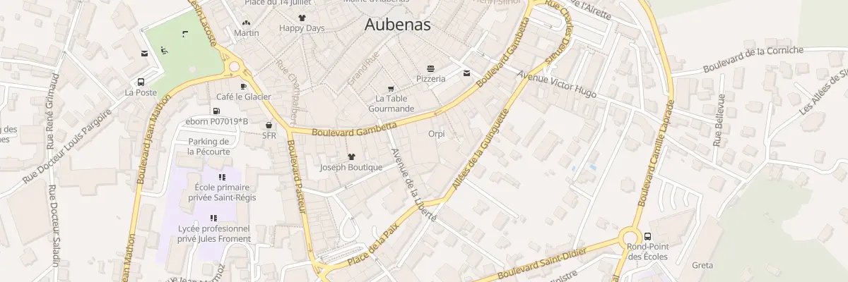 Plan du 45 Bd Gambetta à Aubenas