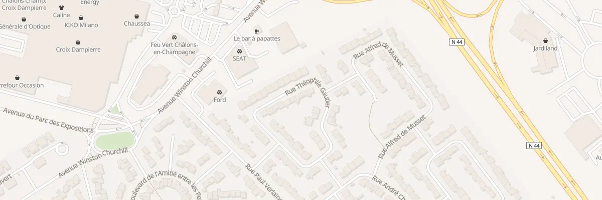 Plan du 25 Rue Théophile Gautier à Châlons-en-Champagne