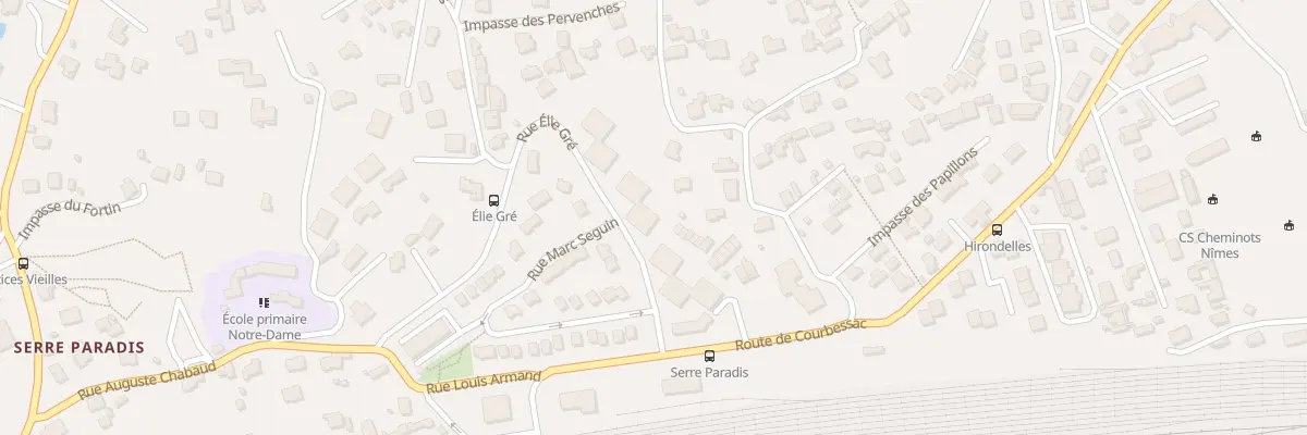 Plan du 24 Rue Elie Gré à Nîmes