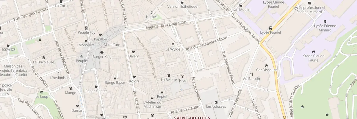 Plan du 4 Rue Georges Dupré à Saint-Étienne