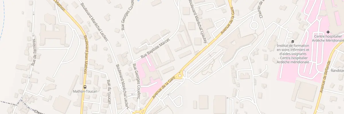 Plan du 10 Rue Baptiste Marcet à Aubenas