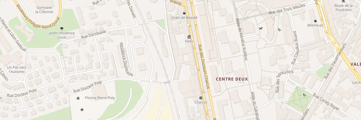 Plan du 30 Rue des Docteurs Charcot à Saint-Étienne