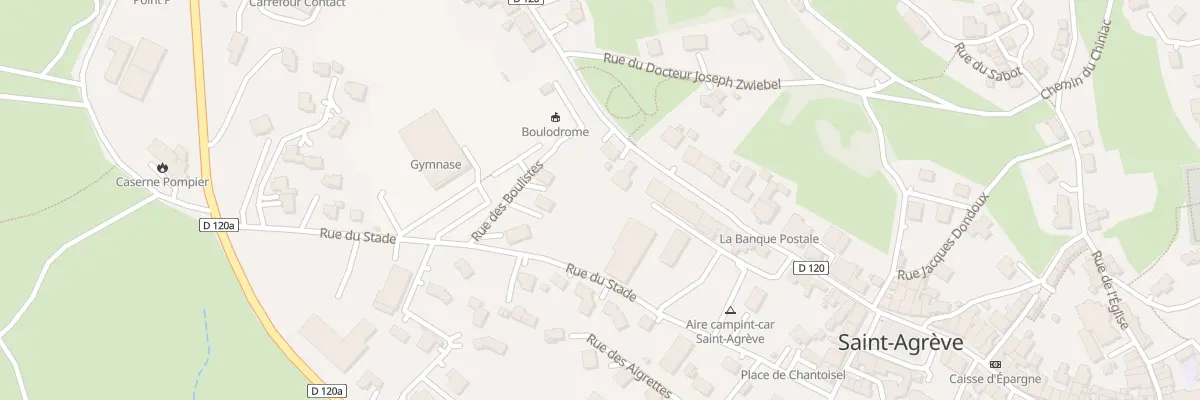 Plan de Coussac à Saint-Agrève