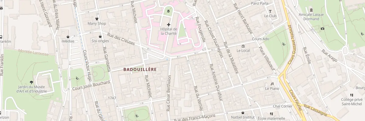 Plan du 18 Rue Badouillere à Saint-Étienne