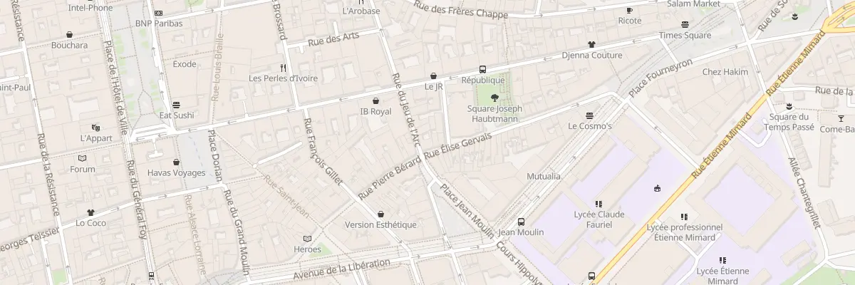 Plan du 1 Rue Elise Gervais à Saint-Étienne