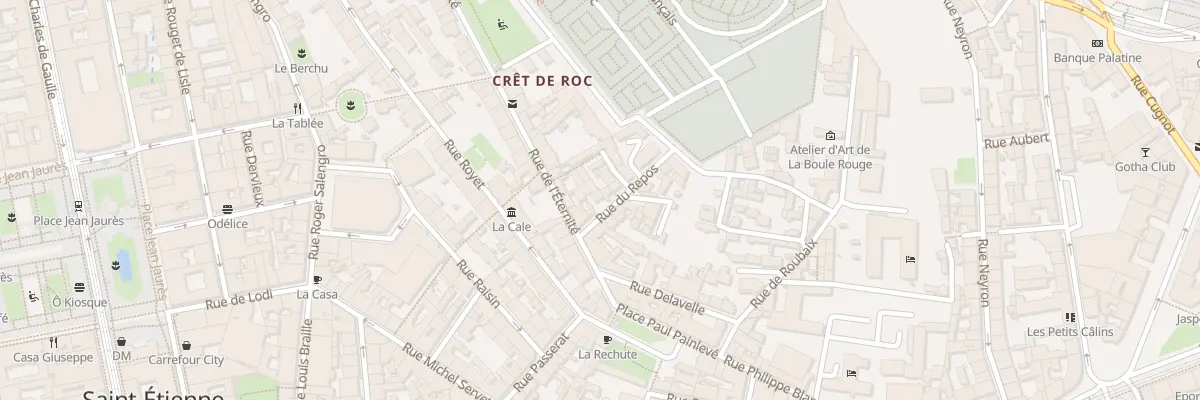 Plan du 5 Rue du Repos à Saint-Étienne