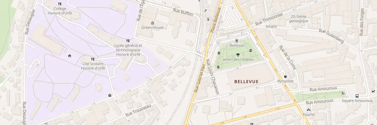 Plan du 1 Rue de la Jomayère à Saint-Étienne