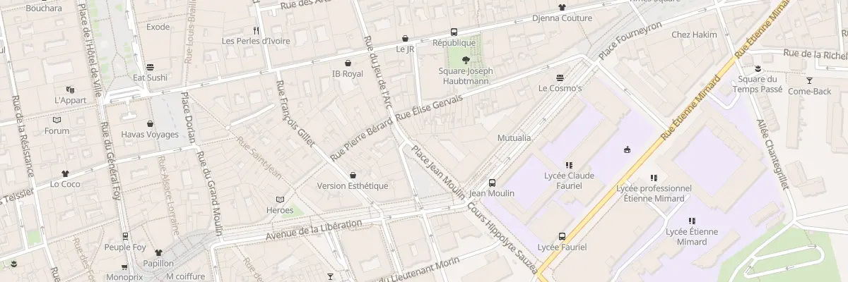 Plan du 3 Pl Jean Moulin à Saint-Étienne