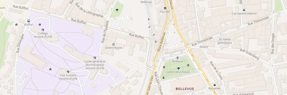 Plan du 2 Rue de la Jomayère à Saint-Étienne