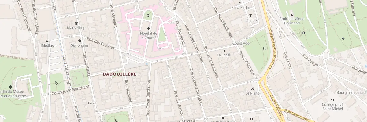 Plan du 2 Rue Antoine Durafour à Saint-Étienne