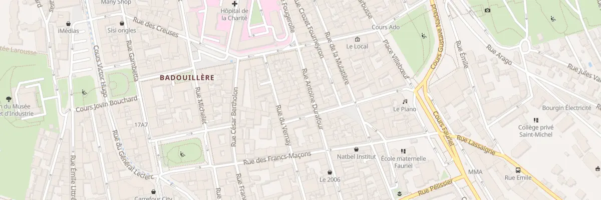 Plan du 14 Rue Antoine Durafour à Saint-Étienne