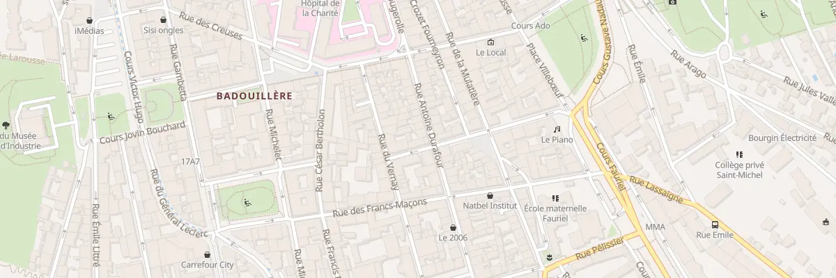 Plan du 18 Rue Antoine Durafour à Saint-Étienne