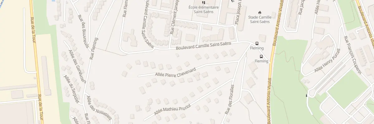 Plan du 45 All Pierre Chevenard à Saint-Étienne