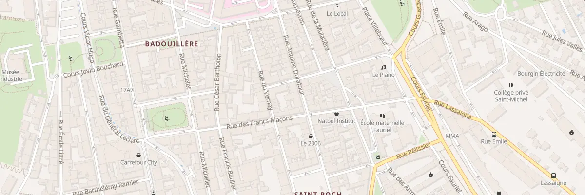 Plan du 22 Rue Antoine Durafour à Saint-Étienne
