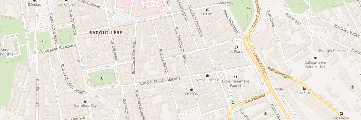 Plan du 20 Rue Antoine Durafour à Saint-Étienne
