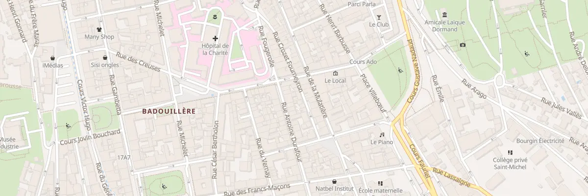 Plan du 21 Rue Antoine Durafour à Saint-Étienne