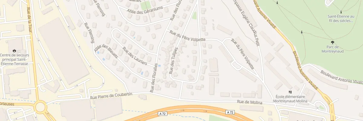 Plan du 22 Rue des Tulipes à Saint-Étienne