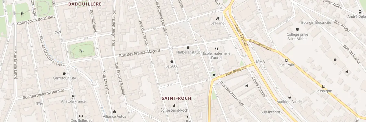 Plan du 51 Rue Antoine Durafour à Saint-Étienne