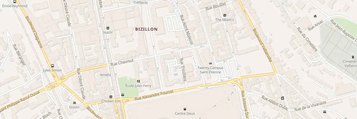 Plan du 4 Rue Thiollière à Saint-Étienne