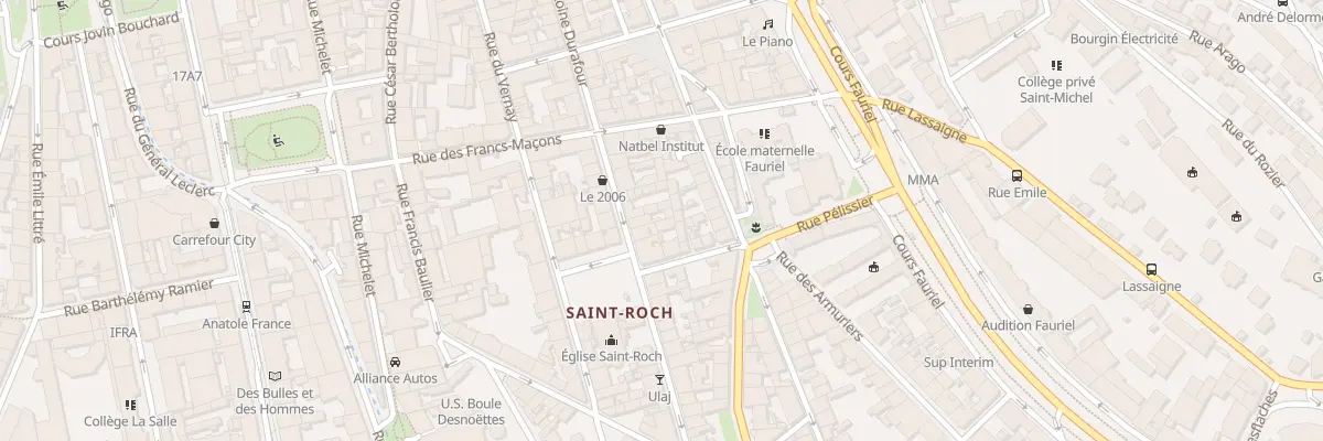Plan du 57 Rue Antoine Durafour à Saint-Étienne