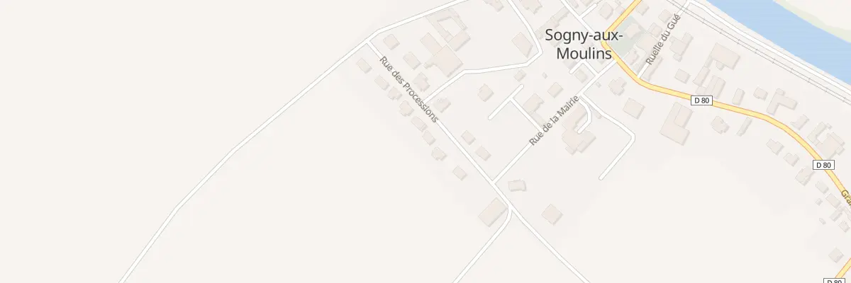 Plan du 12 Rue des Processions à Sogny-aux-Moulins