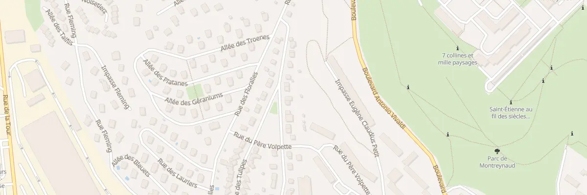 Plan du 14 Rue des Coquelicots à Saint-Étienne