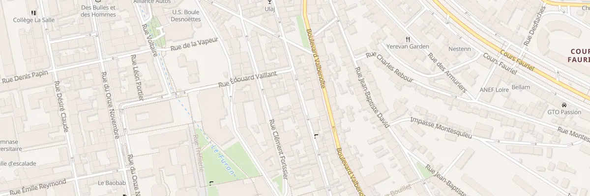 Plan du 74 Rue Antoine Durafour à Saint-Étienne