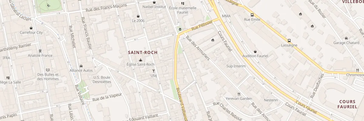 Plan du 10 Rue Jean-Baptiste David à Saint-Étienne