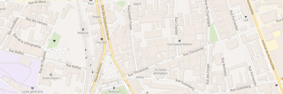 Plan du 17 Rue Joseph Pupier à Saint-Étienne
