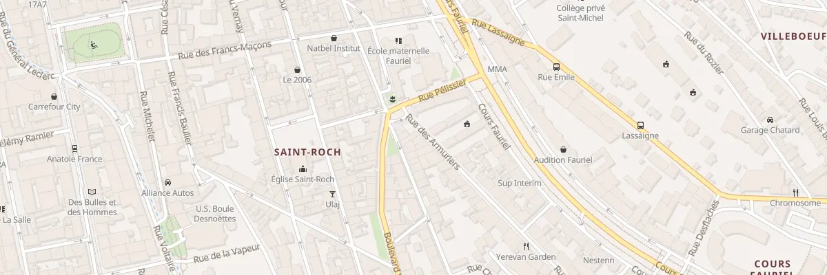 Plan du 5 Rue Jean-Baptiste David à Saint-Étienne