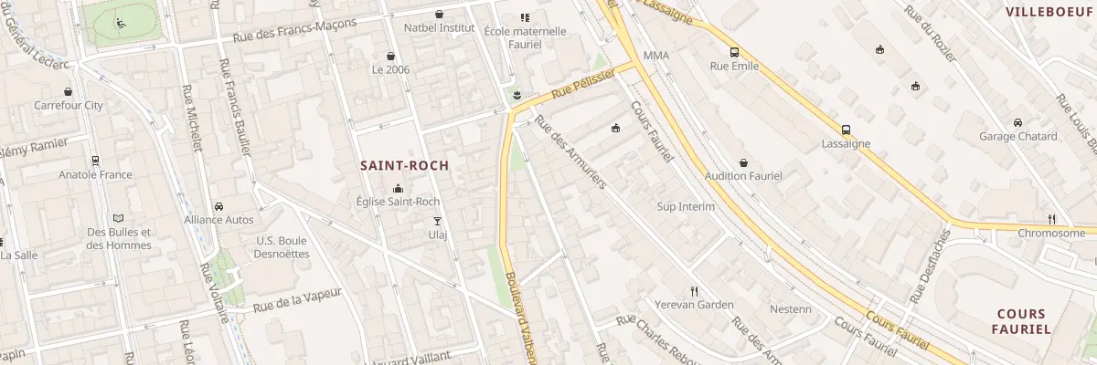 Plan du 11 Rue Jean-Baptiste David à Saint-Étienne